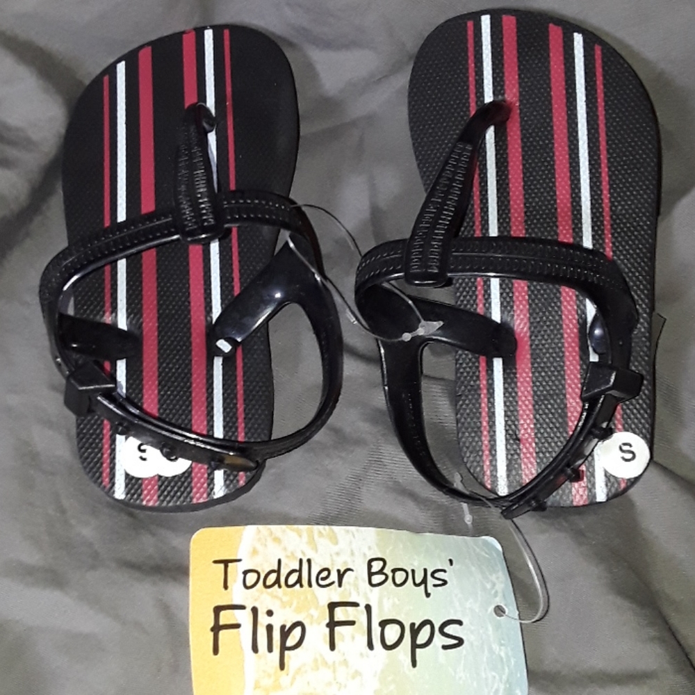 Toddler flip flops with adjustable strap/New w/tag